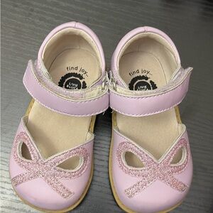 Livie & Luca Light Pink Glitter Bow Dress Shoes